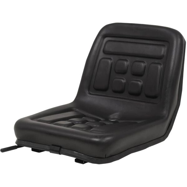 vidaXL Universal Tractor Seat Black Steel frame, PVC upholstery Universal