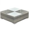 vidaXL Patio Furniture Set Grey PE Rattan Large Modular