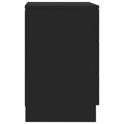 vidaXL Side Cabinet Black 15"x13.8"x22" Engineered Wood