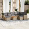 vidaXL Garden Sofa Set Set of 10 Beige, Light Grey
