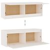 vidaXL TV Cabinet Set of 5 White Solid Pine Wood Multiple Sizes