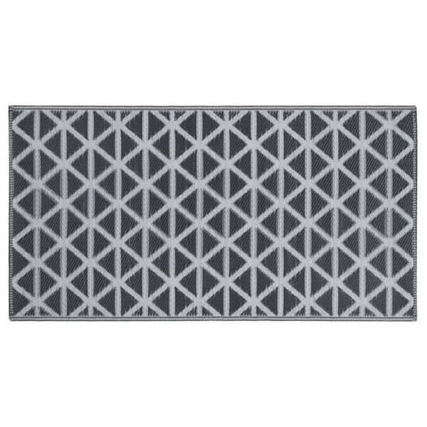 vidaXL Outdoor Carpet Black Polypropylene (PP) 74.8 x 114.2 in Pattern
