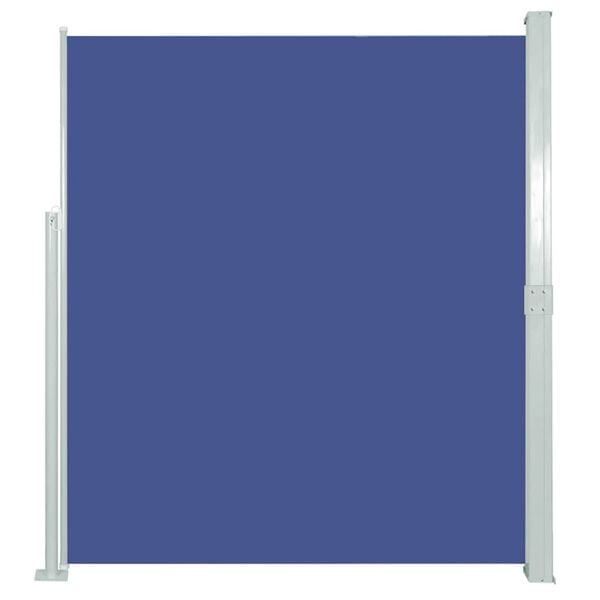 vidaXL Side Awning Blue Steel frame, 100% polyester fabric with PU coating