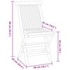 vidaXL Outdoor Dining Set Teak Solid teak wood Medium Foldable