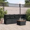 vidaXL Garden Sofa Set Black and brown