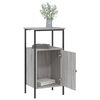 vidaXL Bedside Cabinet Gray sonoma Engineered wood, Iron Medium
