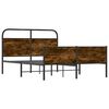 vidaXL Bed Frame Sonoma Oak Steel, Engineered Wood Double Bed Frame