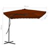 vidaXL Garden Parasol Terracotta Polyester 98.4x98.4 in Rotatable