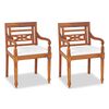 vidaXL Patio Furniture Set Set of 4 Brown Teak Wood Medium Durable