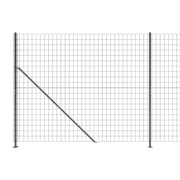 vidaXL Wire Mesh Fence with Flange Anthracite 5.9x82.0'