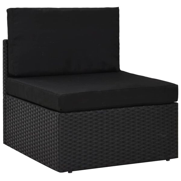 vidaXL Garden Lounge Set Black