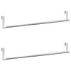 vidaXL Curtain Rail White and Silver Aluminum, Plastic