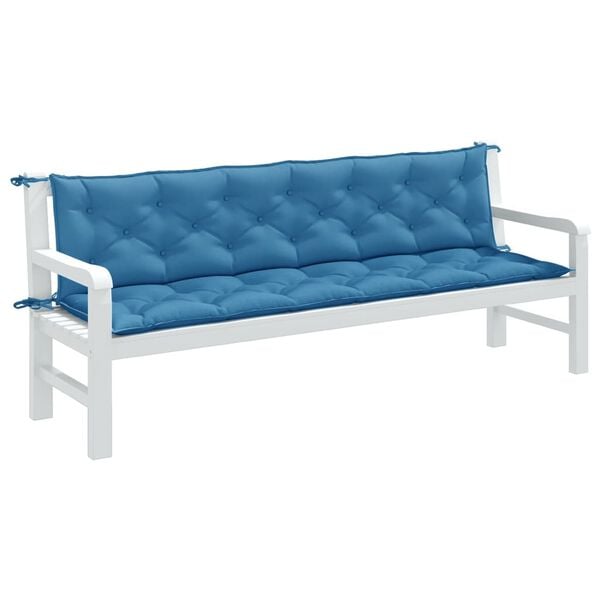 vidaXL Garden Bench Cushion Melange blue Fabric (100% polyester)