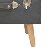 vidaXL Stool Dark grey Polyester, solid wood 15.7x13.0x13.0 in Footstool