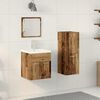 vidaXL Bathroom Furniture Set with Door 4 pcs Old Wood Engineered Wood