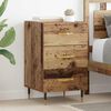 vidaXL Bedside Cabinet with Drawer Old Wood 15.75 x 15.75 x 25.98 in