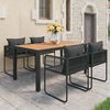vidaXL Dining Set Black and brown