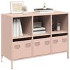 vidaXL Sideboard Pink Cold-rolled Steel Standard Sideboard Rectangular