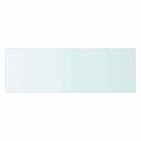 vidaXL Glass Panel Clear Tempered Glass 23.6 x 7.9 in Glass Shelf