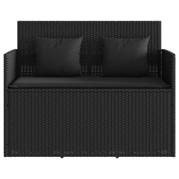 vidaXL Garden Bench Black