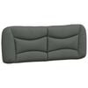 vidaXL Headboard Cushion Dark Grey Fabric (100% polyester) Full Size