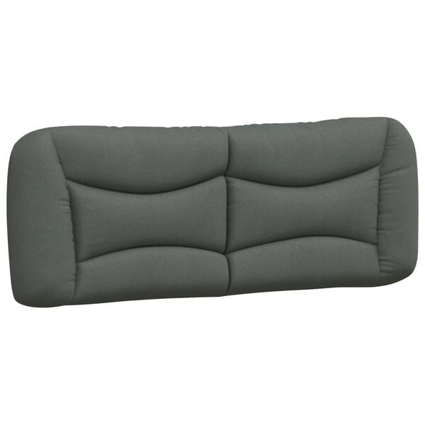 vidaXL Headboard Cushion Dark Grey Fabric (100% polyester) Full Size