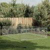 vidaXL Outdoor Dog Kennel Galvanized Steel Large Durable
