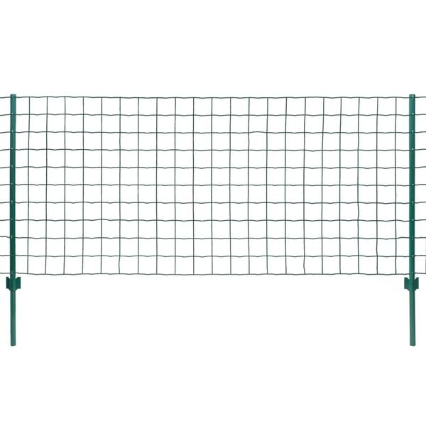 vidaXL Euro Fence Steel 65.6x3.9' Green