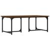 vidaXL Coffee Table Brown Oak Engineered wood and Metal Medium Durable