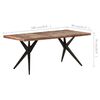 vidaXL Dining Table Mixed color Solid reclaimed wood 70.9x35.4x29.9 in