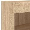 vidaXL 7 Piece TV Wall Stand Set with LED Lights Sonoma Oak