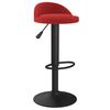 vidaXL Bar Stool Set of 2 Wine red Velvet (100% polyester) Adjustable