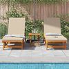 vidaXL Sun Lounger 3 pcs Brown 40 x 40 x 40cm Solid Acacia wood