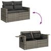 vidaXL Garden Sofa Set Grey