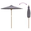 vidaXL Garden Parasol Dark Grey &Oslash; 270 x 260 cm Bamboo