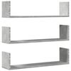 vidaXL Wall Shelf Concrete grey Engineered wood 31.5 x 7.1 x 7.1 in