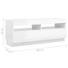 vidaXL TV Cabinet High gloss white Engineered wood Large TV Cabinet