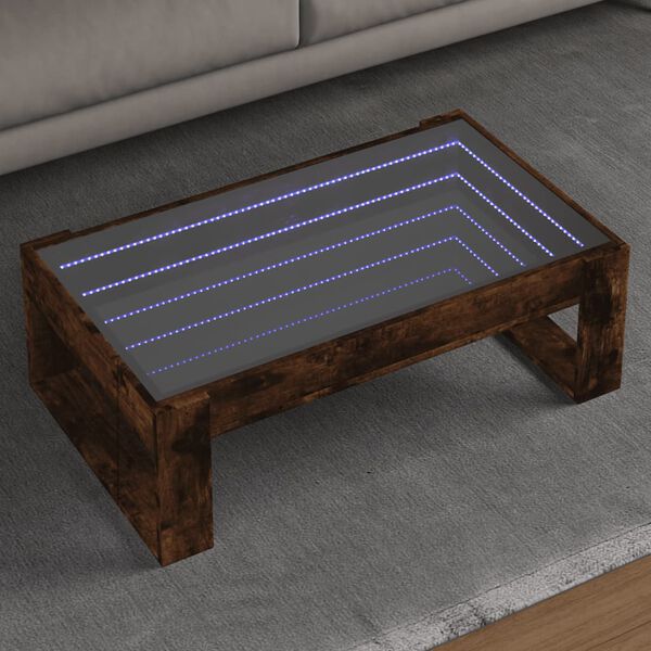 vidaXL Coffee Table Smoked Oak Engineered Wood Coffee Table Rectangular