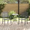 vidaXL Garden Chair 2 pcs Black 55 x 56.5 x 91cm Aluminium