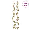 vidaXL Christmas Flower Garland Pink Artificial silk, PE (Polyethylene)