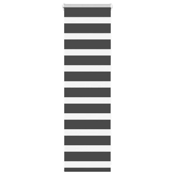 vidaXL Zebra Blind Black Polyester 17.7 x 39.4 in Adjustable Armrests