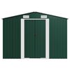 vidaXL Garden Shed Green Galvanized steel 101.2 x 306.3 x 71.3 in