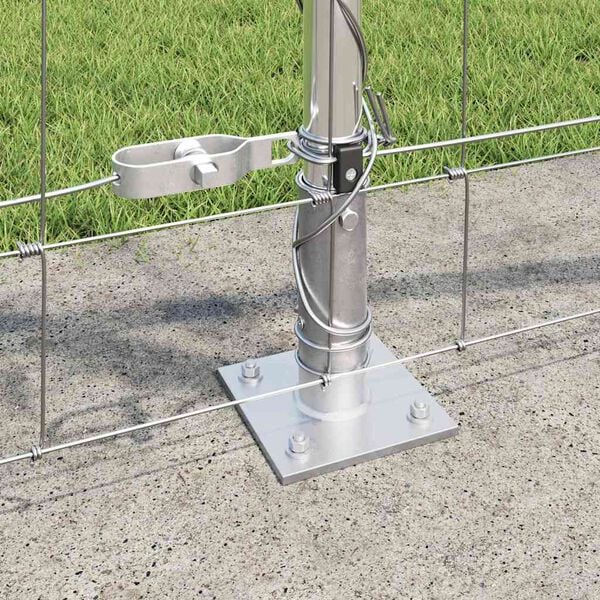 vidaXL Fence Post Galvanized 164.04 x 2.62 ft Steel