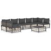 vidaXL Garden Lounge Set Anthracite Poly rattan Large Modular