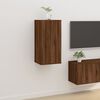 vidaXL Wall Mounted TV Cabinet Brown oak Engineered wood Medium