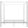 vidaXL Bed Frame White Powder-coated metal 78.7x78.7 in Durable