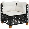 vidaXL Garden Sofa Set Black, Cream White