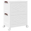 vidaXL Stackable Storage Box with Wheels 2-Tier 7.4 gal 19.1x11.6x23.4"