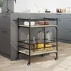 vidaXL Kitchen Trolley Sonoma Oak 32.3"x15.7"x30.9" Engineered Wood