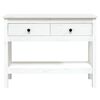 vidaXL Console Table White Solid Pine Wood 39.4 x 13.8 x 29.5 in Storage